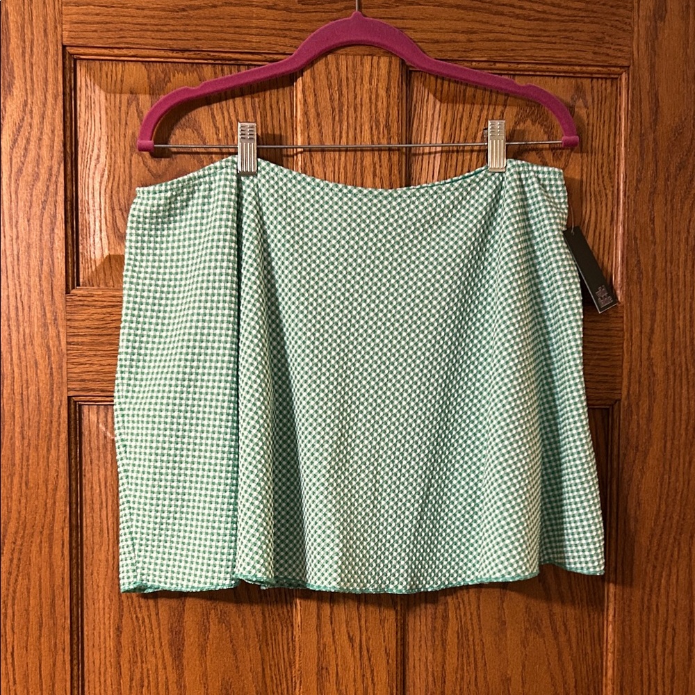 Wild Fable Mint Checkered Mini Skirt